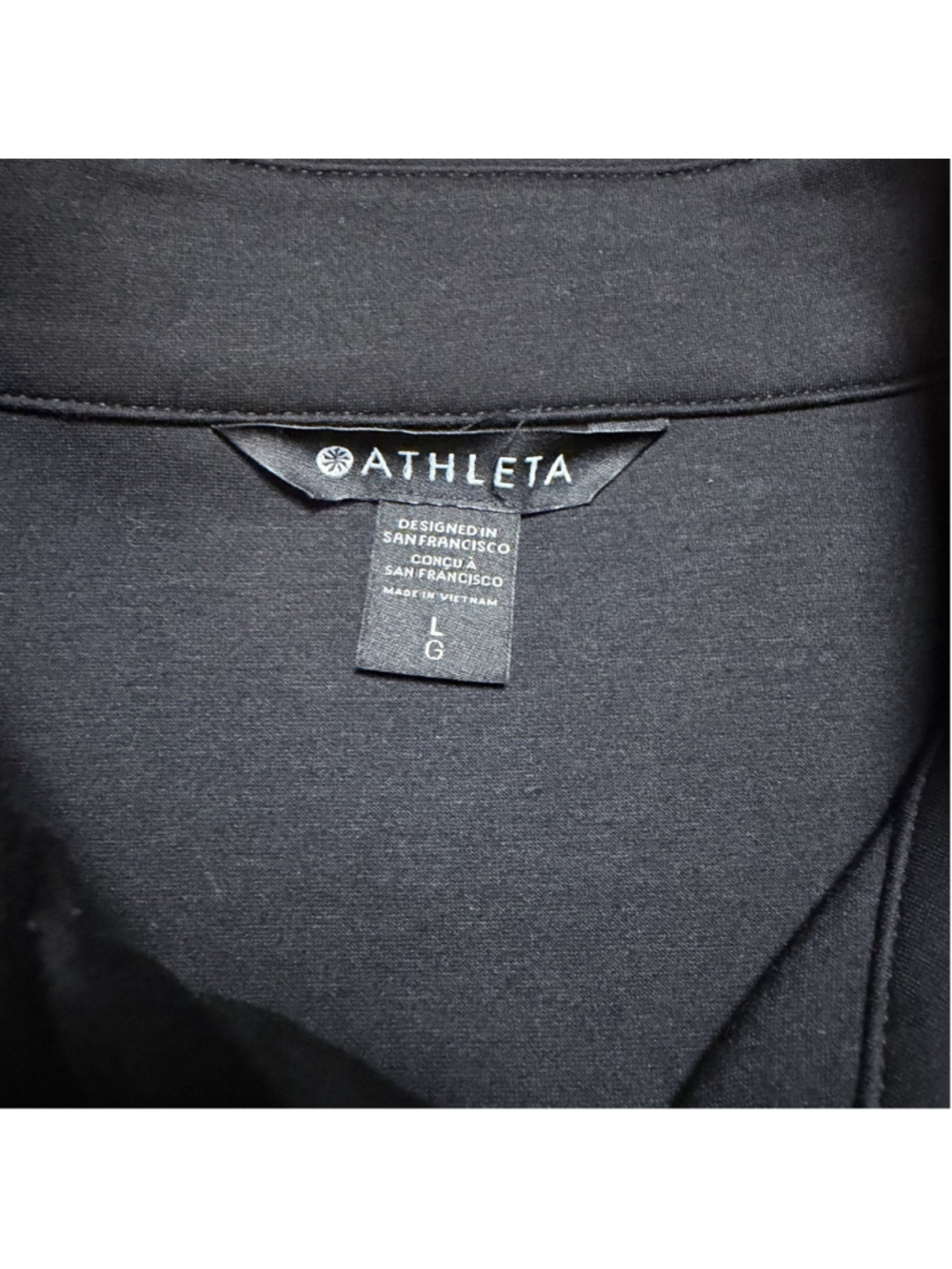 Athleta Allure Shirt Shacket Jacket Black Button Up Large EUC City Chic Boxy - Picture 6 of 10